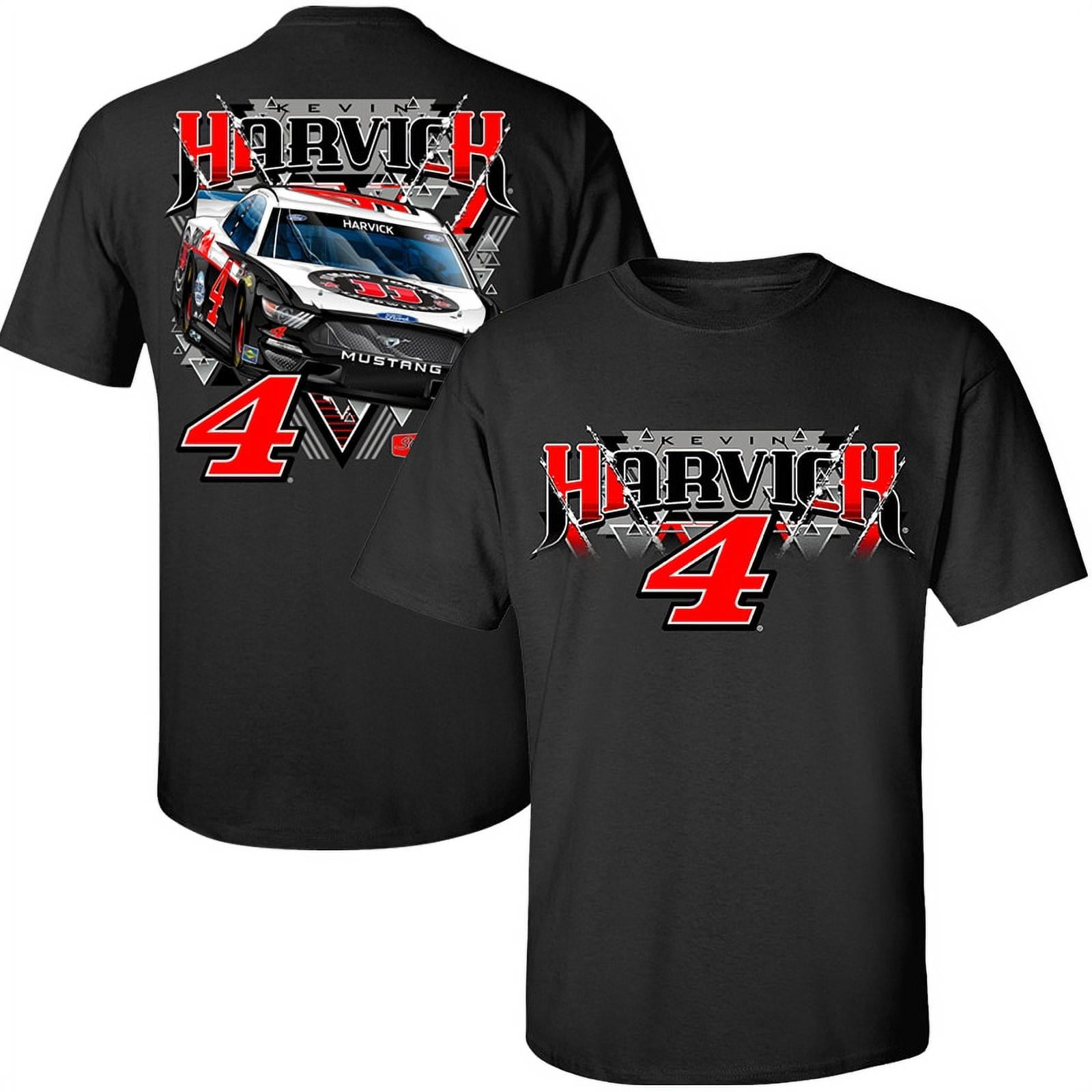 Mens Stewart-Haas Racing Team Collection Black Kevin Harvick Jimmy Johns Car 2 -Spot T-Shirt