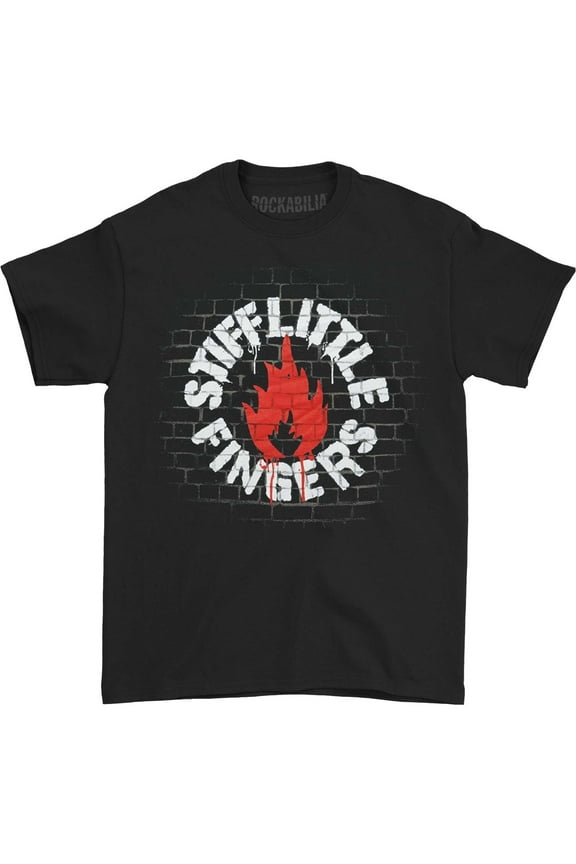 Men's Stiff Little Fingers Wall T-shirt Small Black