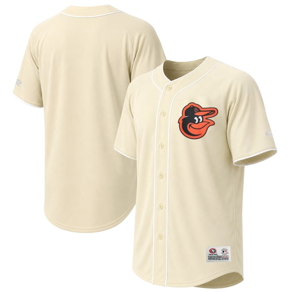 Men's Stitches Cream Baltimore Orioles Fashion Jersey