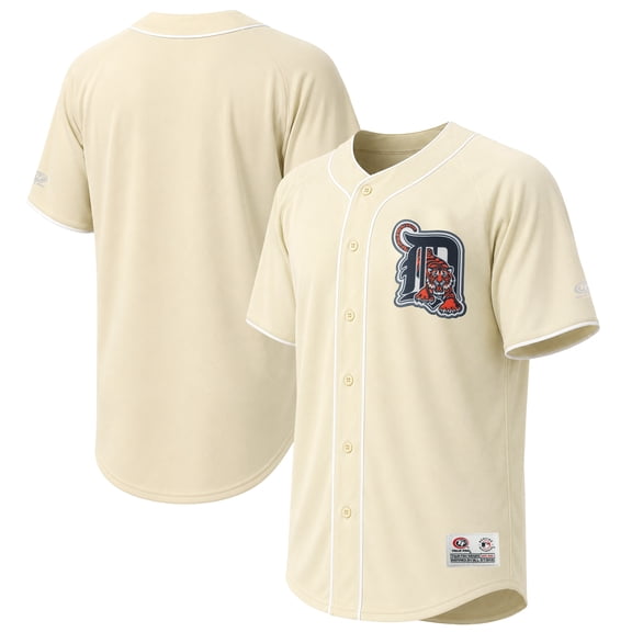 Men's Stitches Cream Detroit Tigers Fashion Jersey