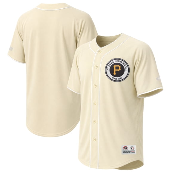 Men's Stitches Cream Pittsburgh Pirates Fashion Jersey