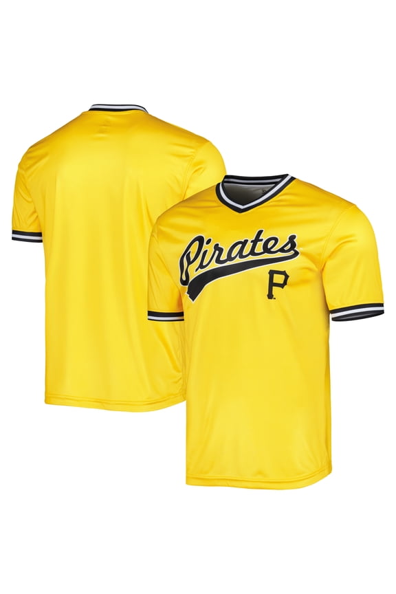 Men's Stitches Gold Pittsburgh Pirates Cooperstown Collection Team Jersey