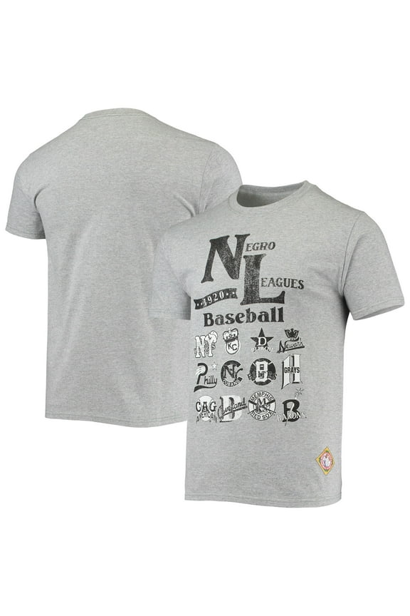 Men's Stitches Heathered Gray Negro League Wordmark T-Shirt