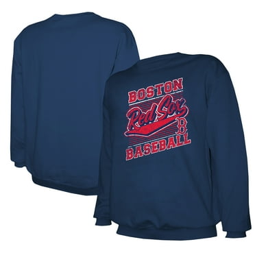 Men's Stitches Navy Boston Red Sox Lightweight Crew Sweatshirt