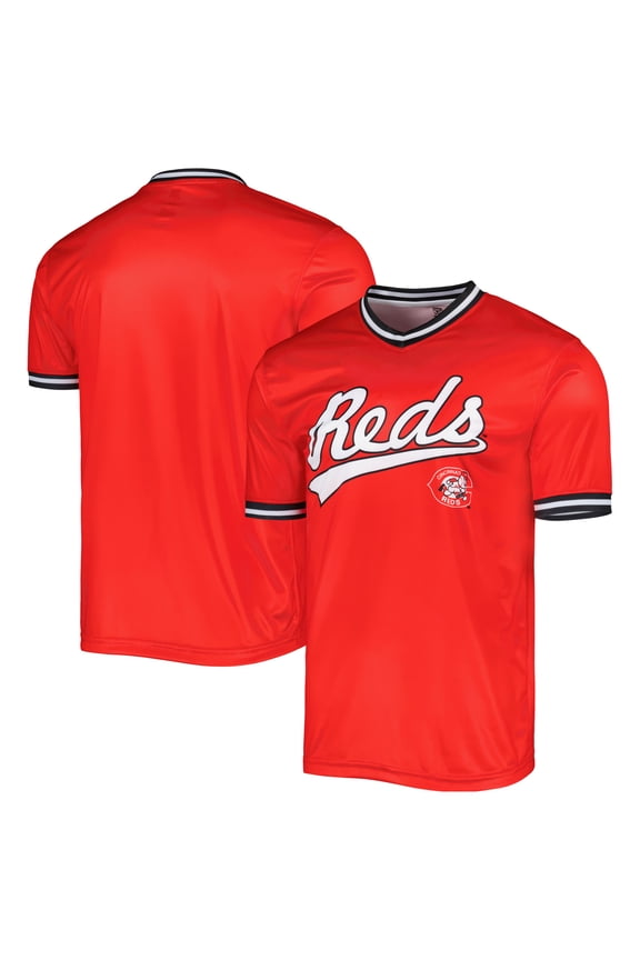 Men's Stitches Red Cincinnati Reds Cooperstown Collection Team Jersey