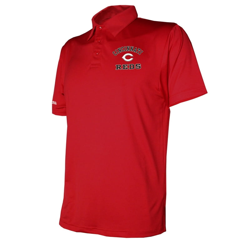 Men s Stitches Red Cincinnati Reds Polo Walmart