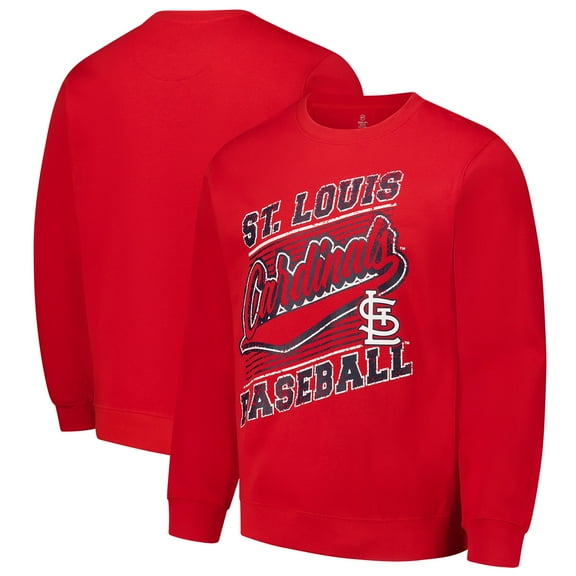 Men's Stitches Red St. Louis Cardinals Lightweight Crew Sweatshirt