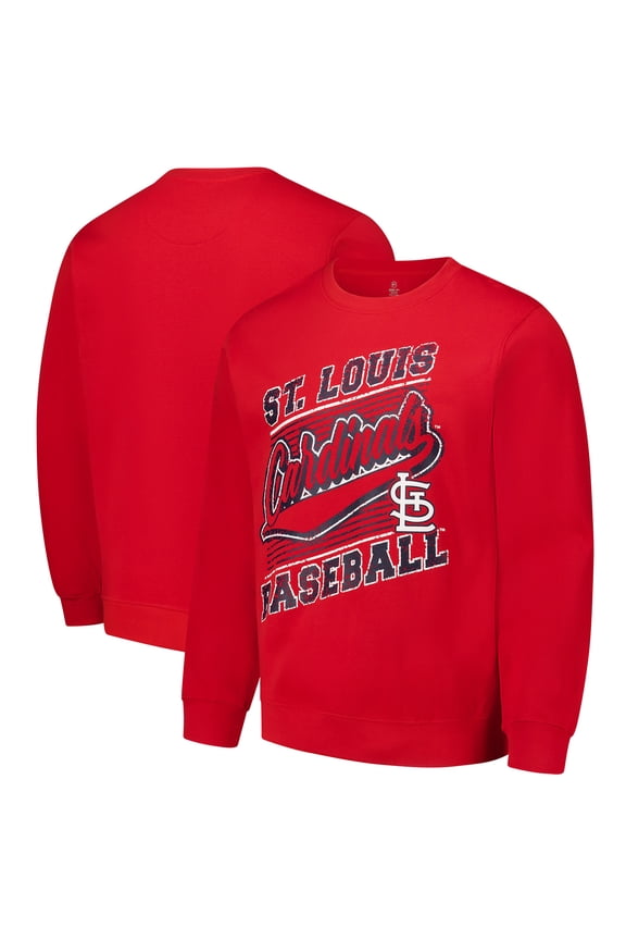 Men's Stitches Red St. Louis Cardinals Lightweight Crew Sweatshirt