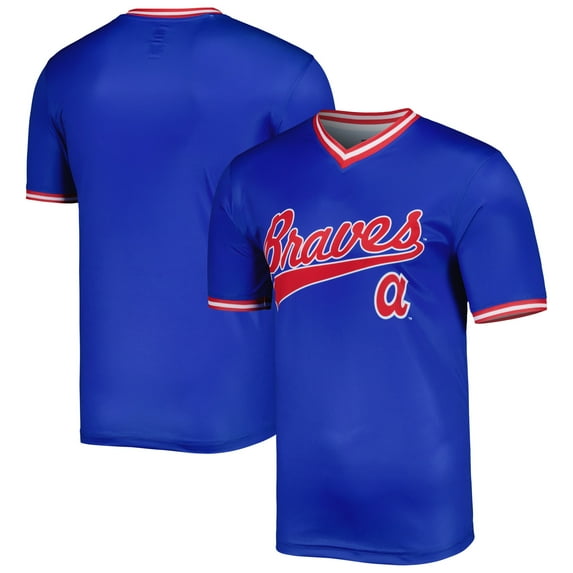 Men's Stitches Royal Atlanta Braves Cooperstown Collection Team Jersey