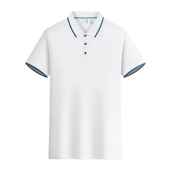 Men's Stitching Color Fashion Short Sleeve Polo Shirt - 11 Colors 7 Sizes