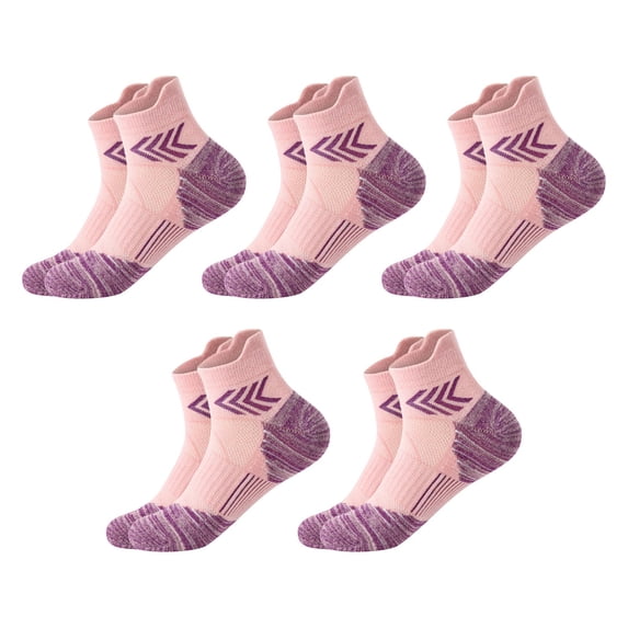 Men’s Stockings VLOOCKLE Patterned Socks Basketball Training Socks Wool-Padded Basketball Socks Outdoor Marathon Running Socks Pink