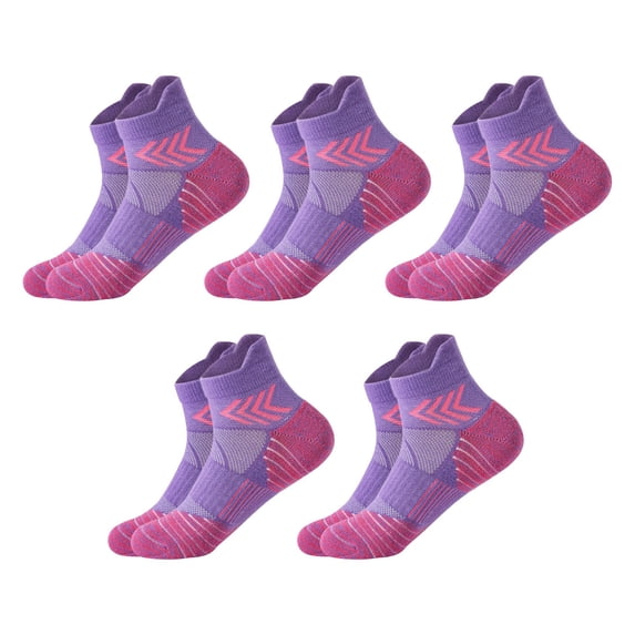 Men’s Stockings VLOOCKLE Patterned Socks Basketball Training Socks Wool-Padded Basketball Socks Outdoor Marathon Running Socks Purple