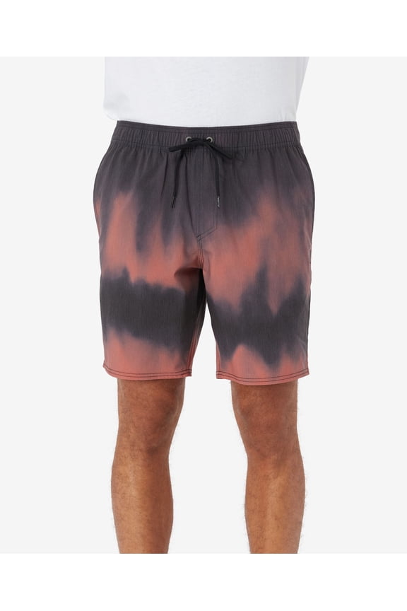 Men's Stockton Print E-Waist Shorts Mahogany L