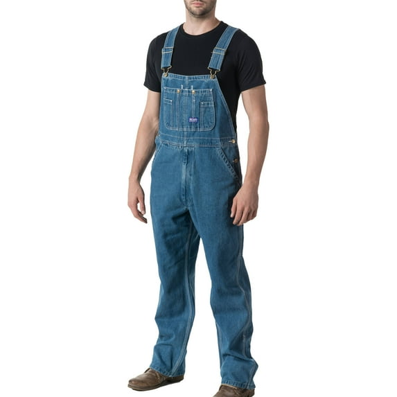 Men's Stonewashed Denim Bib Overall