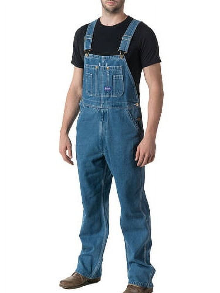 Men's Stonewashed Denim Bib Overall - Walmart.com