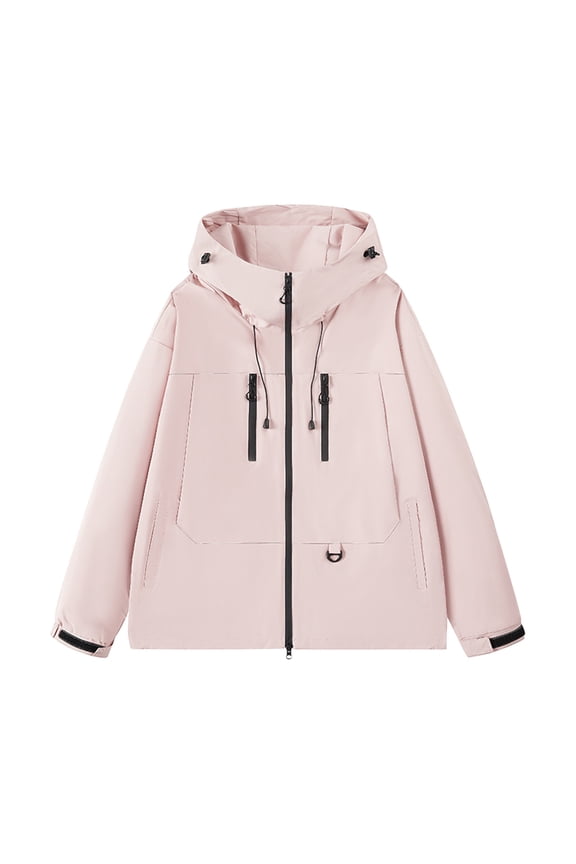 Men's Stormtrooper Jacket Solid Color Multiple Pockets Hooded Pullover for Fishing Golf Hiking