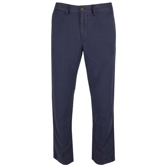 Men's Straight Fit Linen Cotton Pants Nvy 40x30