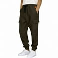thumbnail image 1 of Men's Straight Leg Cargo Pants Functional Utility Trousers For Everyday Versatile Wear Pants Loose Fit Straight Legs Beach Trousers, 1 of 6