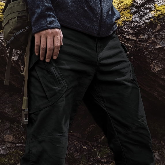 Men's Straight Leg Cargo Pants Multi-Pocket Stretch Lightweight Daily Outdoor Bottoms