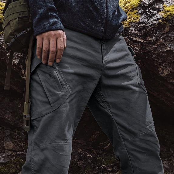 Men's Straight Leg Cargo Pants Multi-Pocket Stretch Lightweight Daily Outdoor Bottoms
