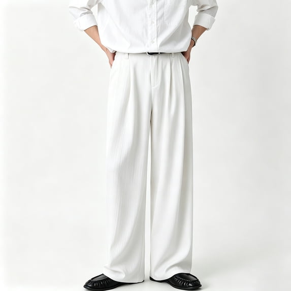 Men's Straight Leg Chino Pants Classic Fit Soft Waist Expandable S-XL
