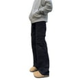 thumbnail image 1 of Men's Straight Leg Flared Cargo Pants - Wide Leg, Multiple Pockets, Polyester Fabric, Work Casual (S-XXXL), Trendy Outings, 1 of 3
