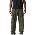 thumbnail image 1 of Men’s Straight Leg Jogger Pants, Solid Color Elastic Waist Drawstring Casual Sweatpants, Comfortable Breathable Trousers for Fitness, Travel, Outdoor and Daily Wear, 1 of 5