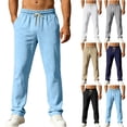 thumbnail image 1 of Men's Straight Leg Joggers Breathable Quick Dry Drawstring Slim Fit Elastic Waist Lightweight Stretchy Casual Pants Trousers for Daily Gym Workout Running Athletic Summer, 1 of 9