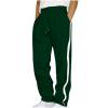 thumbnail image 1 of Men's Straight Leg Sweatpants, Striped Colorblock Open Bottom Athletic Baggy Pants Lounge Drawstring Pants with Pockets, 1 of 8