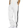 thumbnail image 1 of Men's Straight Leg Sweatpants, Striped Colorblock Open Bottom Athletic Baggy Pants Lounge Drawstring Pants with Pockets, 1 of 8