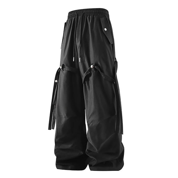 Men's Straight Fit Casual Work Pants with Elastic Waistband and Drawstring for Everyday Comfortable Loose Fit Wear Comfortable Sweatpants for Men Relaxed Fit Pant