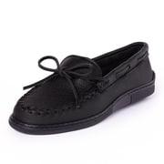 Minnetonka Men's Moosehide Classic Moccasin, Black, 10.5 M US