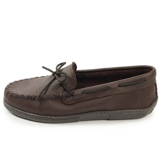 Minnetonka Men's Moosehide Classic Moccasin,Chocolate Moose,11 M US