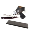 thumbnail image 1 of Men's Straight Razor Set Leather Strop Wet Stone Sharpening Razor Close Shave, 1 of 5