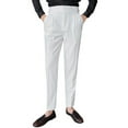 thumbnail image 1 of Men's Straight Tube Cropped Suit Pants - Loose Tie-Up Design, Polyester Blend, 29-34 Waist, Autumn Business Casual, 1 of 6