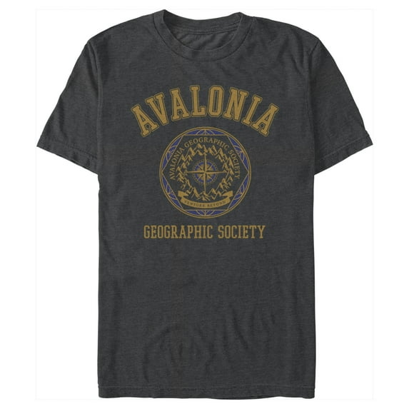 Men's Strange World Avalonia Geographic Society Graphic Tee Charcoal Heather Medium