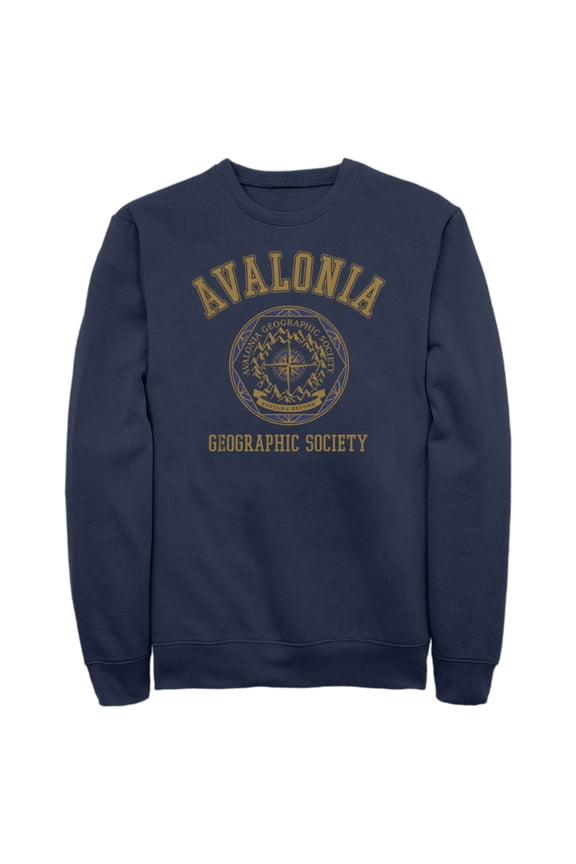 Men's Strange World Avalonia Geographic Society Sweatshirt Navy Blue Small