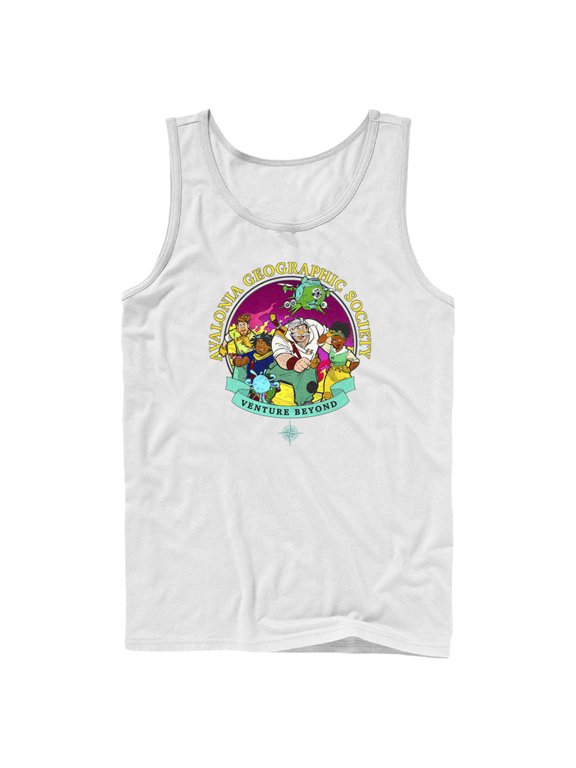 Men's Strange World Avalonia Geographic Society Venture Beyond Group Tank Top White 2X Large
