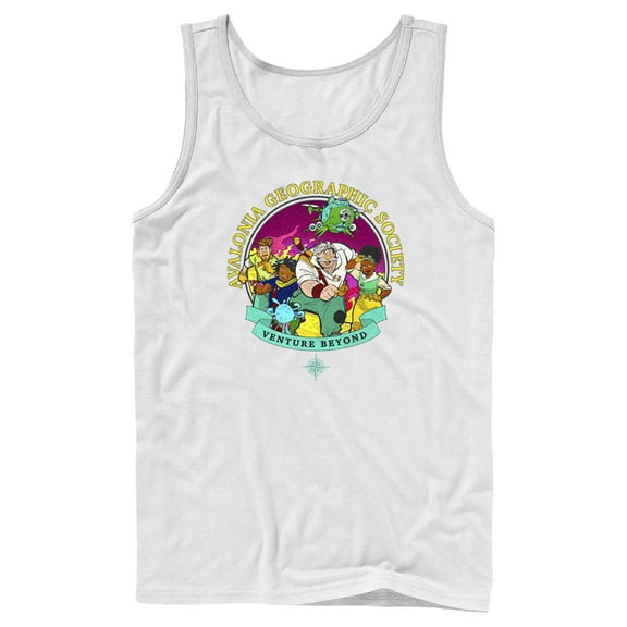Men's Strange World Avalonia Geographic Society Venture Beyond Group Tank Top White Medium