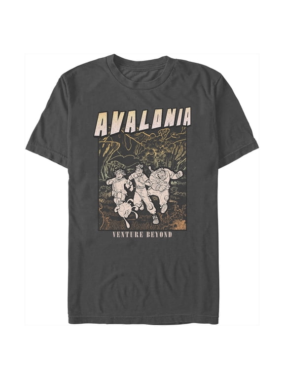 Men's Strange World Avalonia Venture Beyond Graphic Tee Charcoal Large