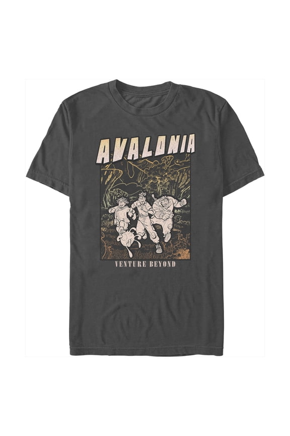 Men's Strange World Avalonia Venture Beyond Graphic Tee Charcoal Large