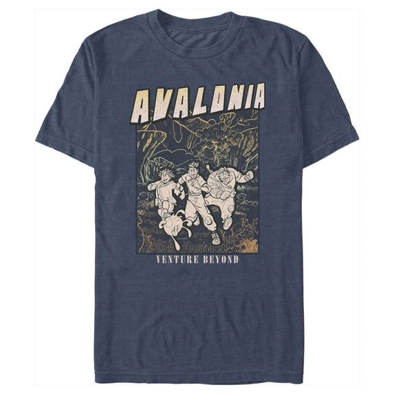 Men's Strange World Avalonia Venture Beyond Graphic Tee Navy Blue Heather 2X Large