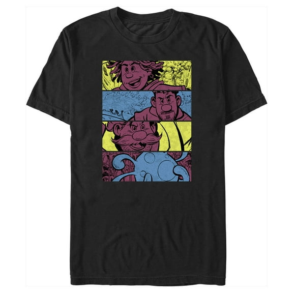 Men's Strange World Clade Family Comic Strips Graphic Tee Black X Large
