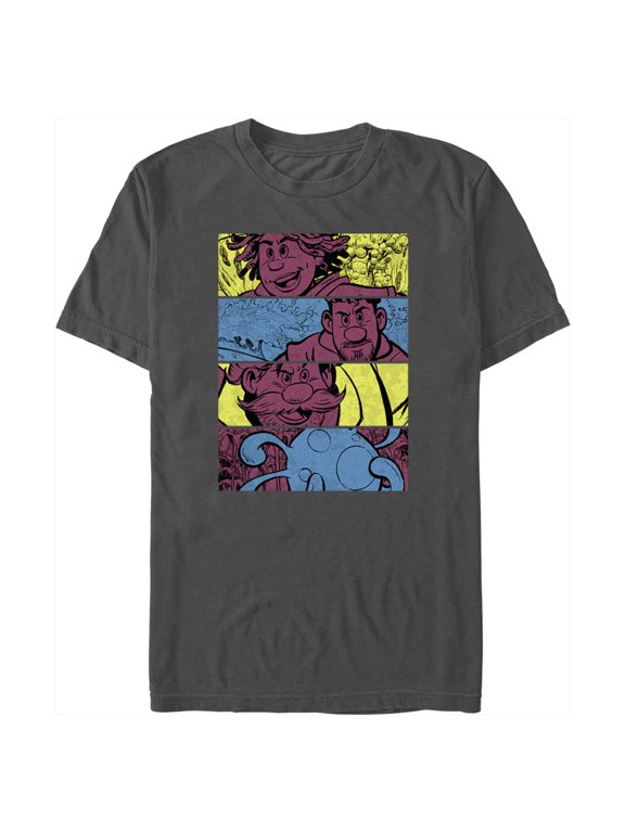 Men's Strange World Clade Family Comic Strips Graphic Tee Charcoal 3X Large