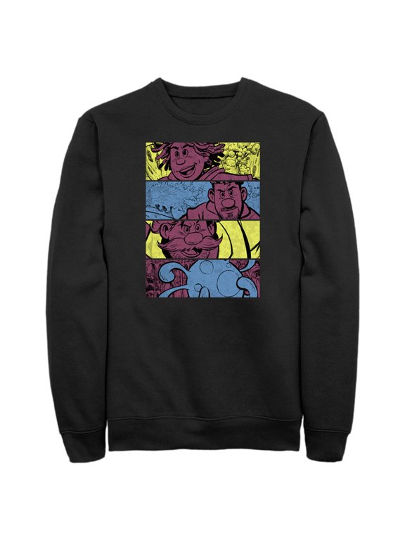 Men's Strange World Clade Family Comic Strips Sweatshirt Black Large