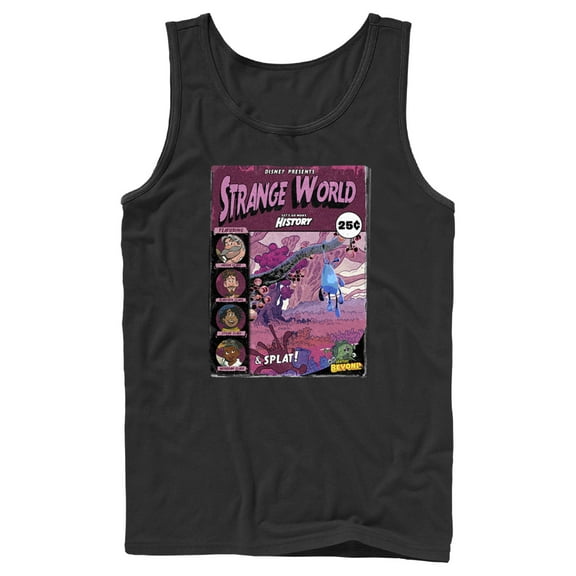 Men's Strange World Comic Book Cover  Tank Top Black X Large