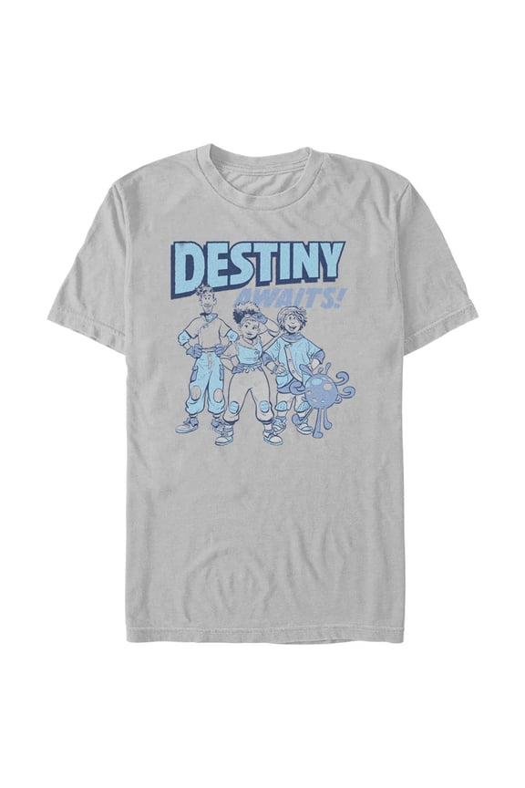 Men's Strange World Destiny Awaits Graphic Tee Silver Medium