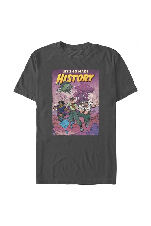 Men's Strange World Let's Go Make History Graphic Tee Charcoal 3X Large