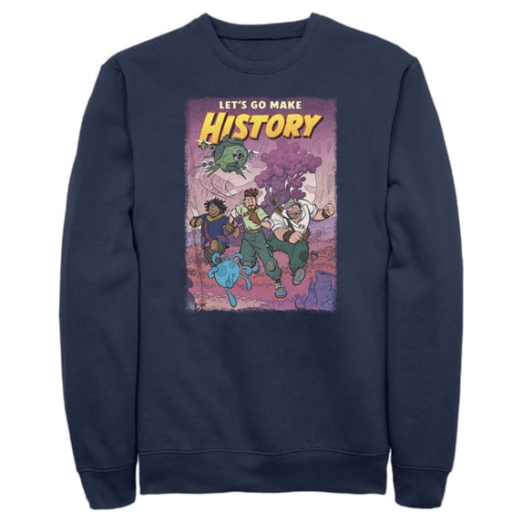Men's Strange World Let's Go Make History Sweatshirt Navy Blue X Large