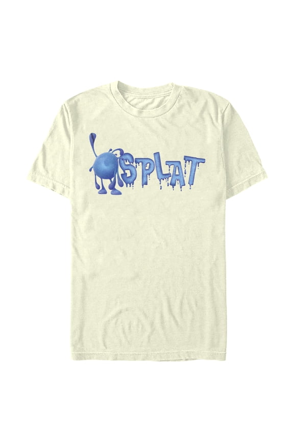 Men's Strange World Splat Drip Logo Graphic Tee Beige Small